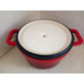 Traditional Enamel Cast Iron Casserole/Soup Pot